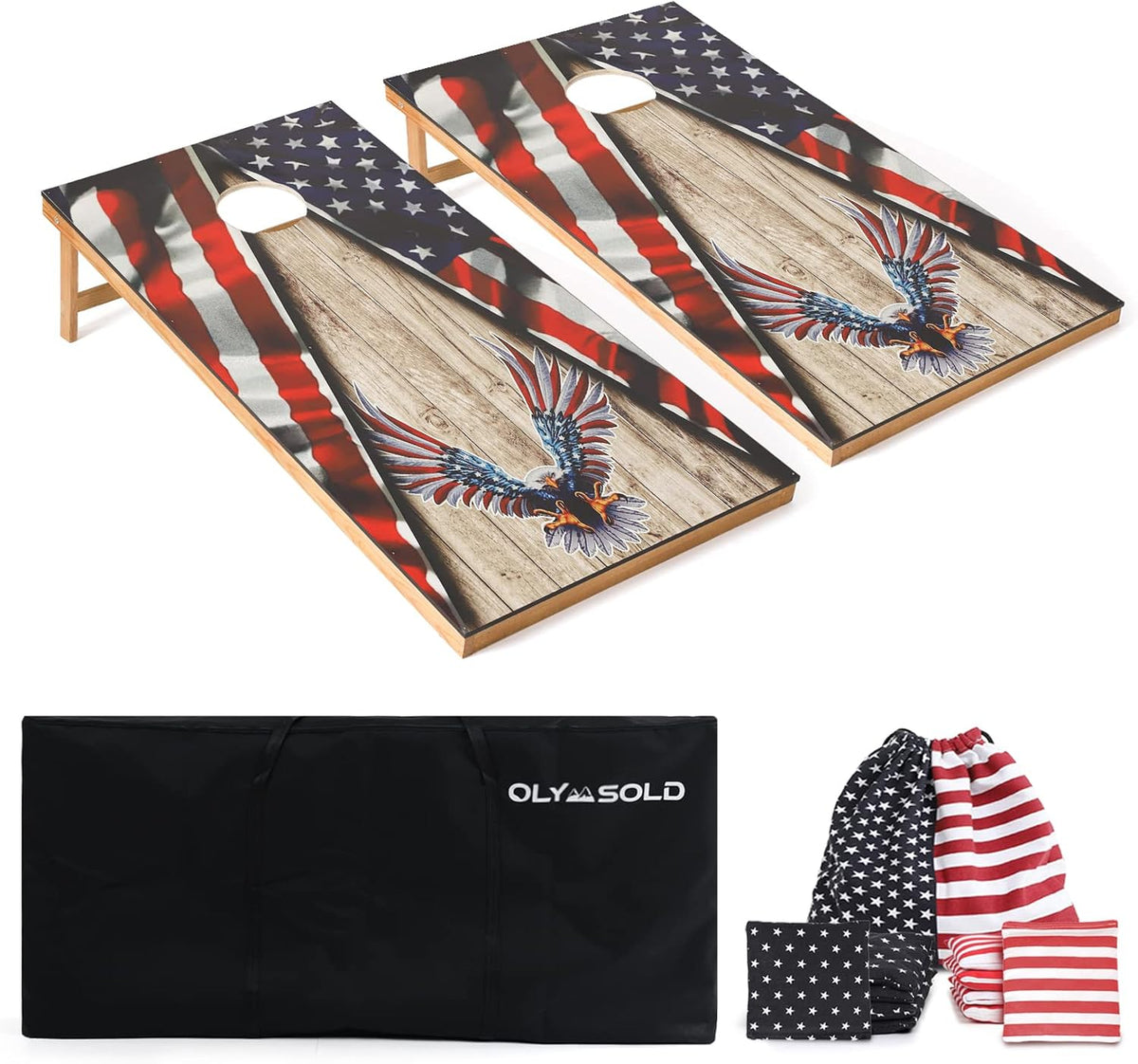 Cornhole Set, Corn Holes Outdoor Game, Regulation Cornhole Boards