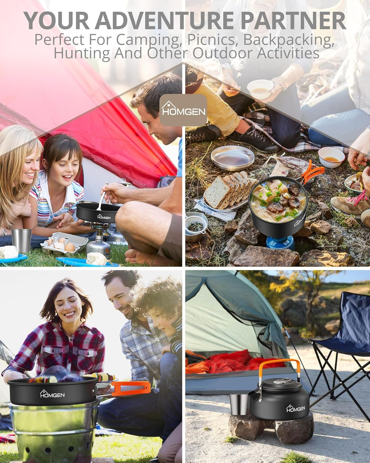 Popular Camping Cooking Set & Camping Stove 2 Burner