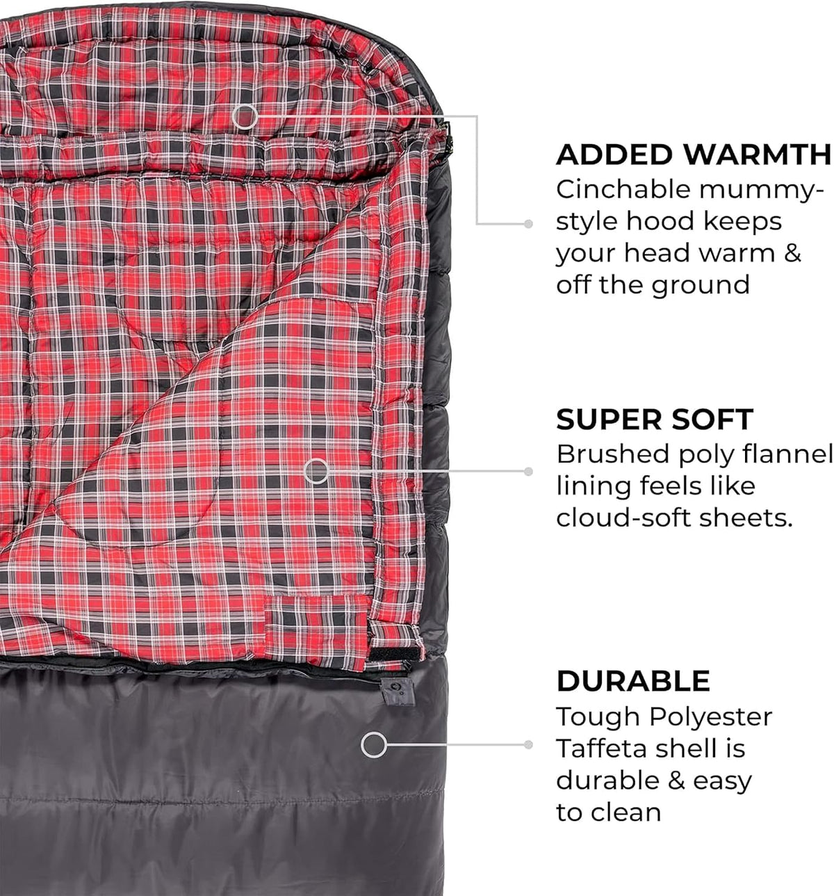 Teton Celsius XXL Sleeping Bag, Cold Weather Sleeping Bags for Adults and Kids, Camping Made Easy and Warm. Compression Sack Included