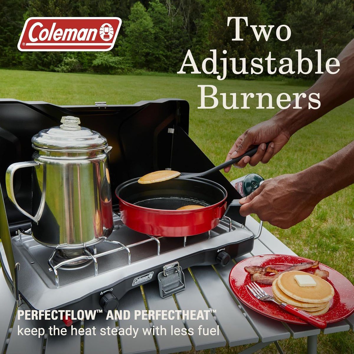 Coleman Triton+ 2-Burner Propane Camping Stove with Instastart