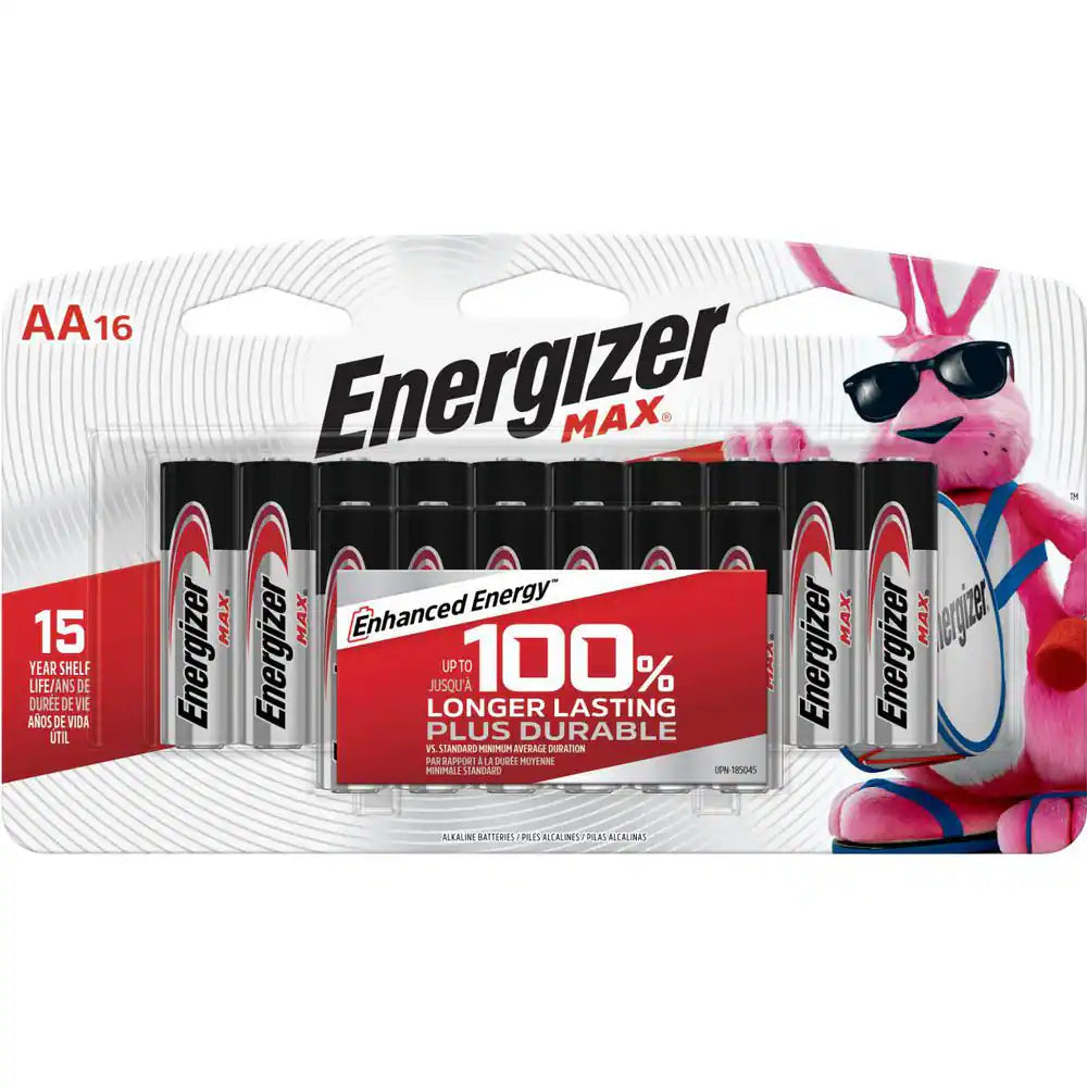 MAX AA Batteries (16-Pack), Double a Alkaline Batteries